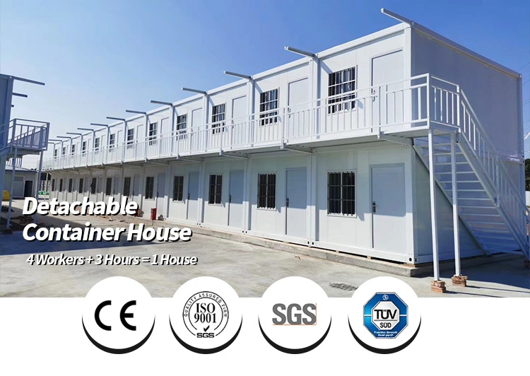 20FT Double Storey Prefab Modern Modular Labor Camp Detachable Container Office Prefab House for Sale