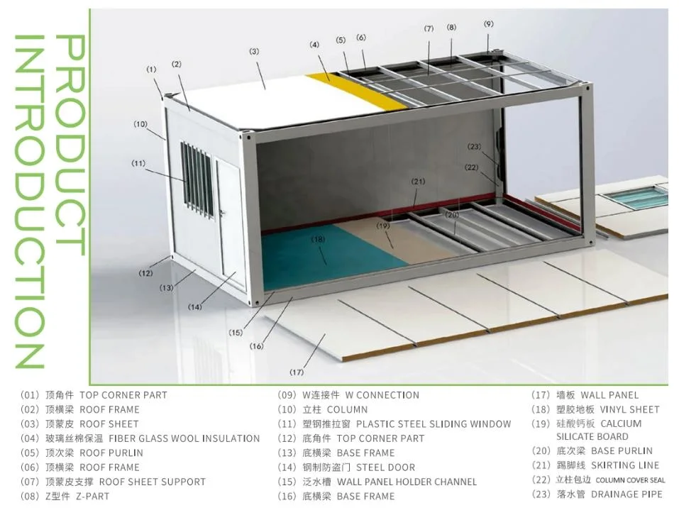 Low Cost Moveable Sandwich Panel Prefab Container House Modular Home