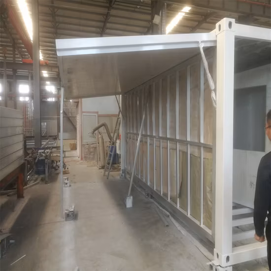 Casa modular prefabricada de la casa del envase del panel sándwich movible del bajo costo